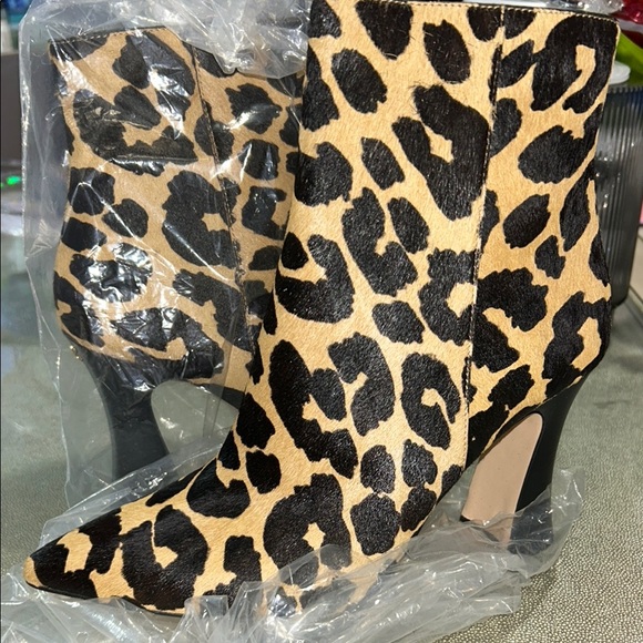 Coach Leopard Print Ankle Boots - Picture 1 of 5